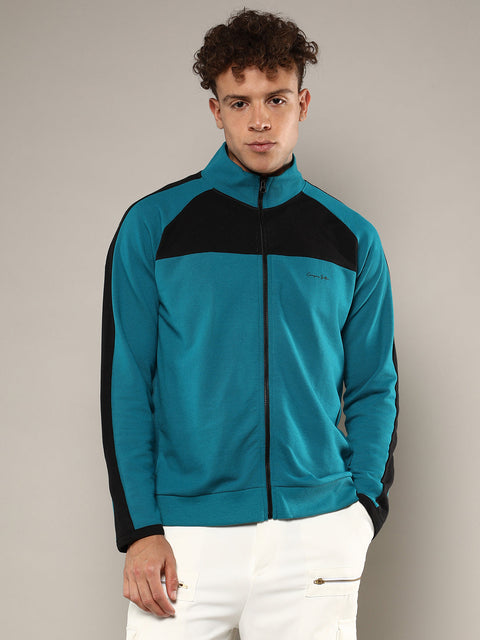 Behookd Zip-Front Jacket With Contrast Detail