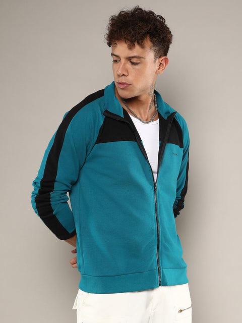 Behookd Zip-Front Jacket With Contrast Detail