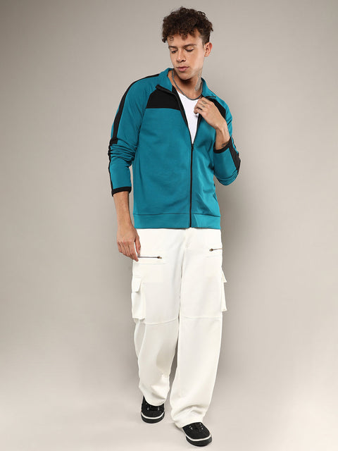 Behookd Zip-Front Jacket With Contrast Detail