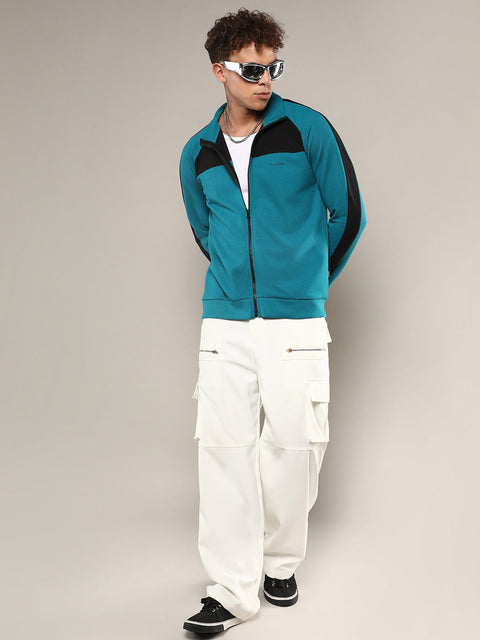 Behookd Zip-Front Jacket With Contrast Detail