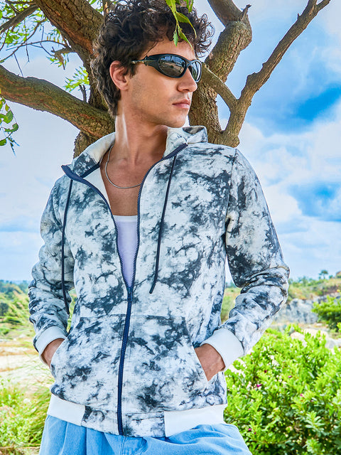 JINX Zip-Front Tie-Dye Hoodie