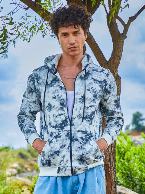 JINX Zip-Front Tie-Dye Hoodie