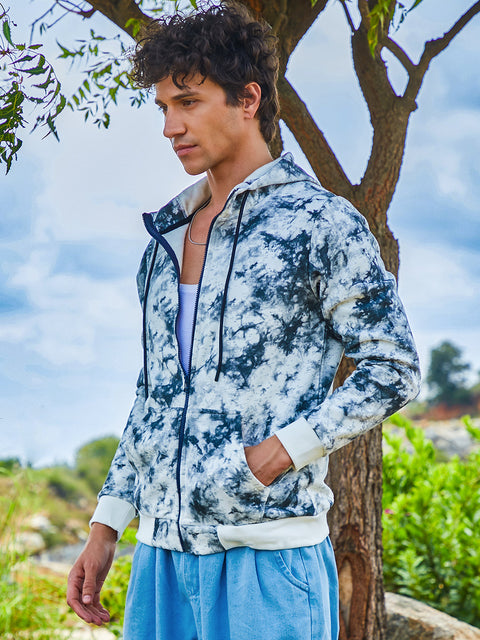 JINX Zip-Front Tie-Dye Hoodie