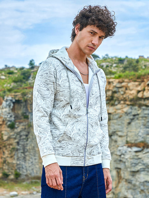 JINX Contrast Fluid Zip Front Hoodie