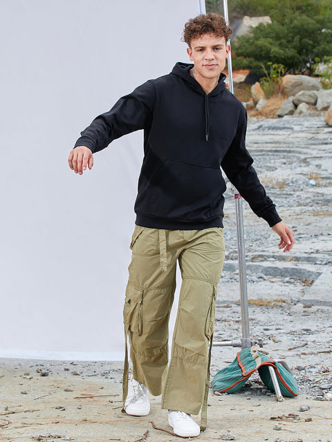Hooked Solid Pullover Hoodie