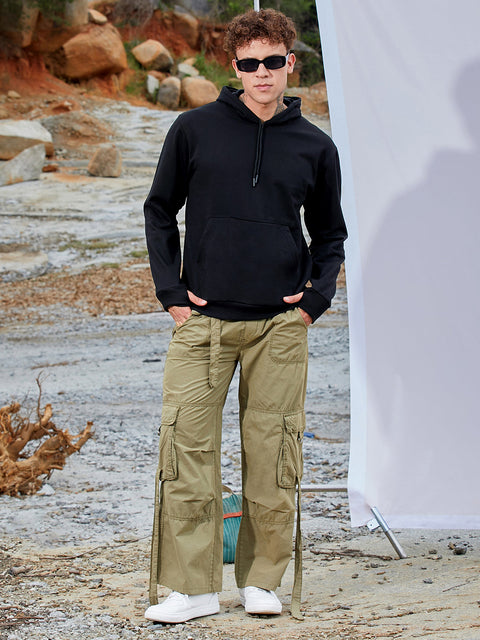 Hooked Solid Pullover Hoodie