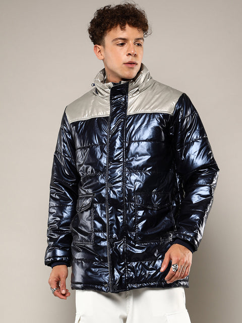 Behookd Zip-Front Puffer Jacket With Fur Detail
