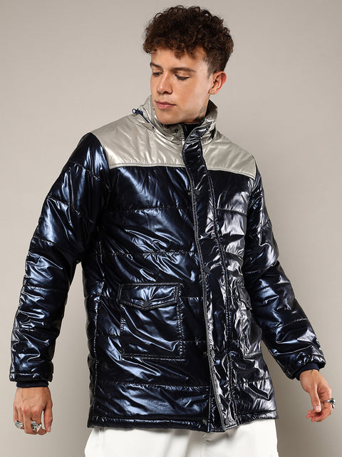 Behookd Zip-Front Puffer Jacket With Fur Detail