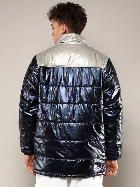 Behookd Zip-Front Puffer Jacket With Fur Detail