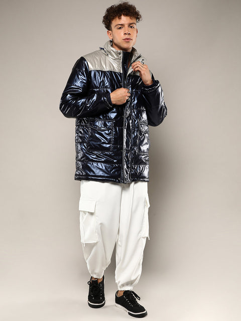 Behookd Zip-Front Puffer Jacket With Fur Detail