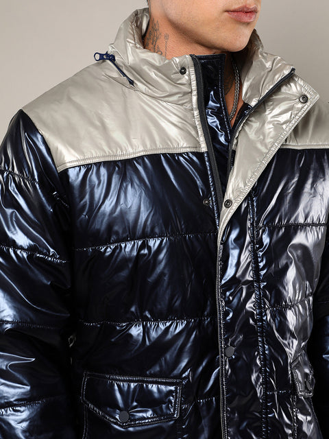 Behookd Zip-Front Puffer Jacket With Fur Detail