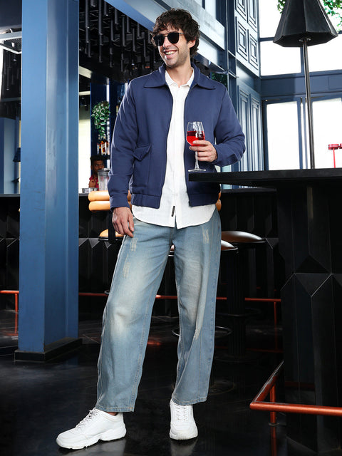 Hooked Zip-Front Knit Jacket