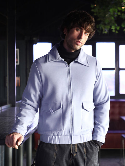 Hooked Zip-Front Knit Jacket
