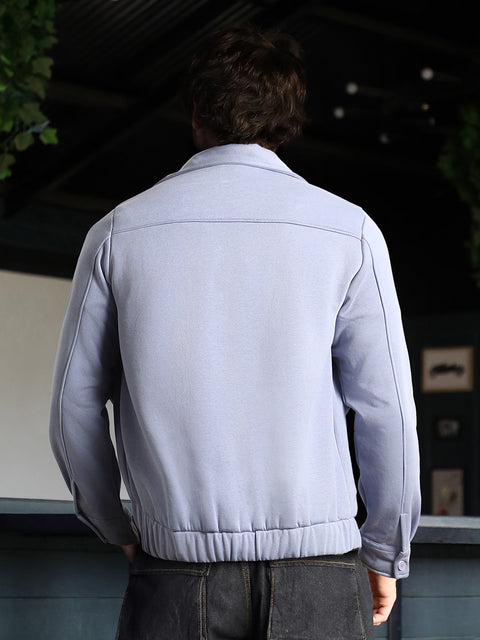 Hooked Zip-Front Knit Jacket