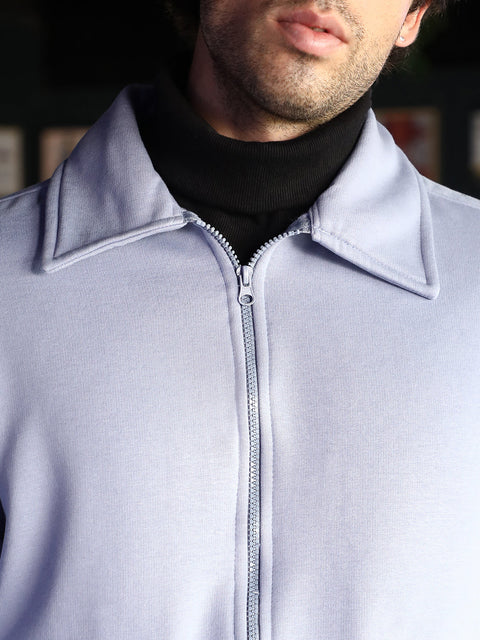 Hooked Zip-Front Knit Jacket