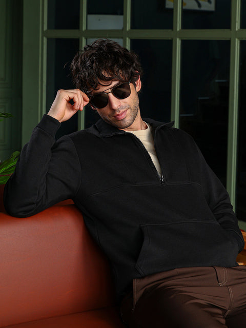 Take Two Men Sweatshirt Panel-Stitch Knit Sweatshirt