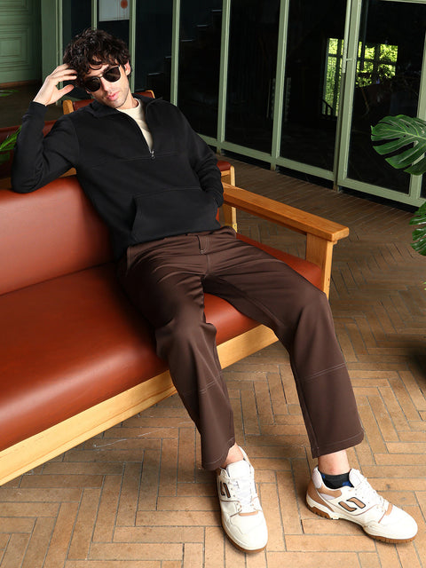 Take Two Men Sweatshirt Panel-Stitch Knit Sweatshirt