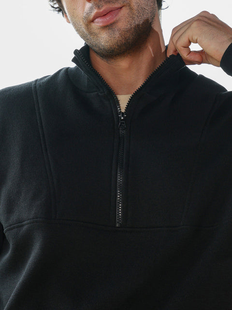 Take Two Men Sweatshirt Panel-Stitch Knit Sweatshirt
