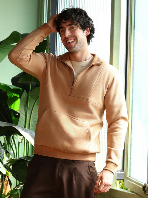 Take Two Men Sweatshirt Panel-Stitch Knit Sweatshirt