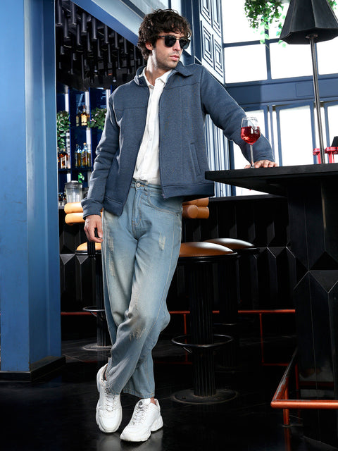 Hooked Panel-Stitch Knit Jacket