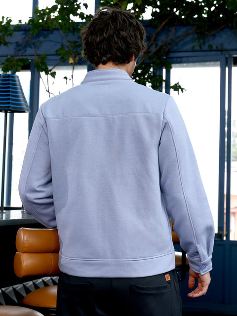 Hooked Panel-Stitch Knit Jacket