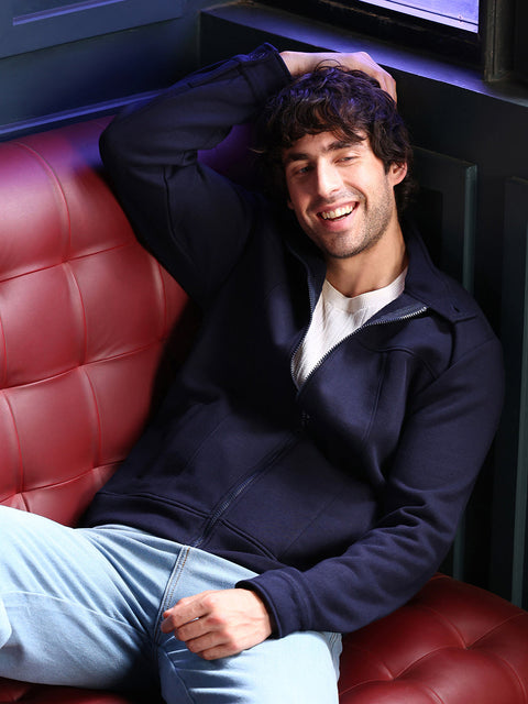 Take Two Men Sweatshirt Panel-Stitch Knit Sweatshirt