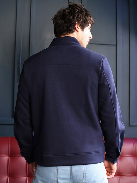Take Two Men Sweatshirt Panel-Stitch Knit Sweatshirt