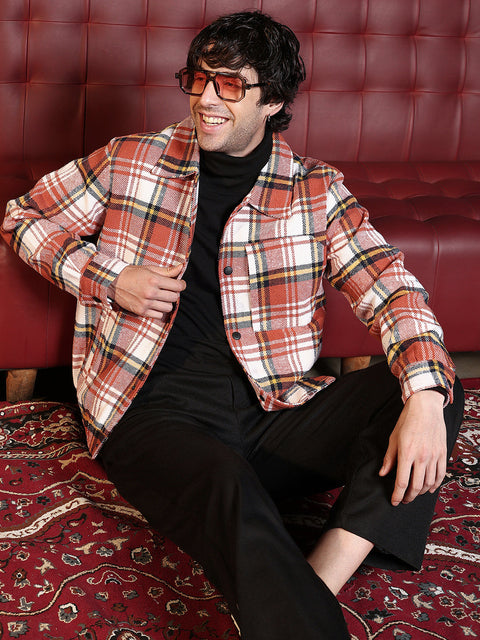 Iconic Everyday Twill-Plaid Utility Bomber Jacket