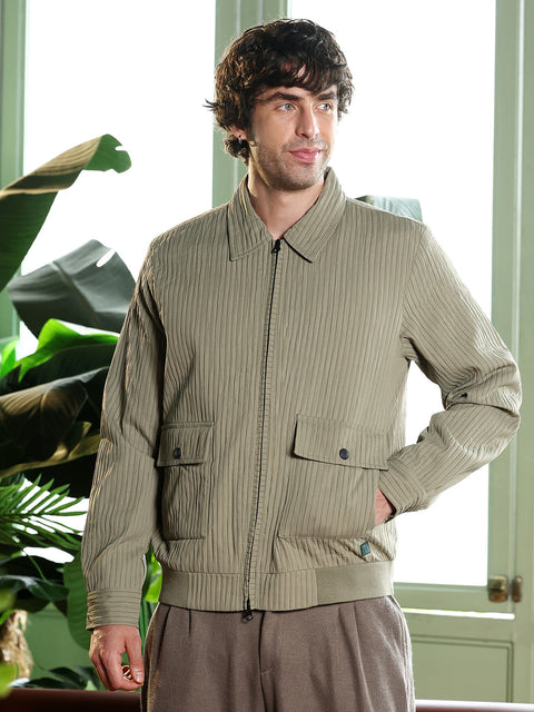 Take 2 Zip-Front Crushed-Tactile Jacket