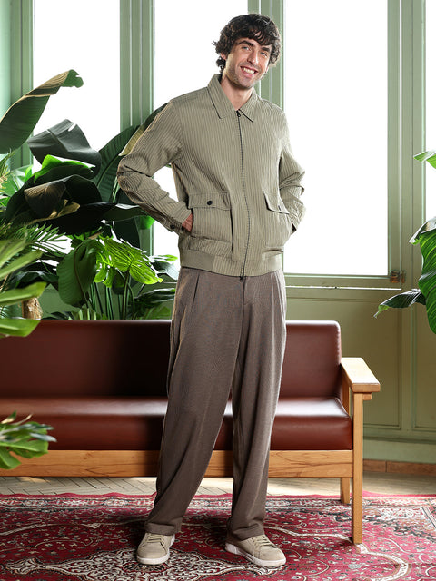Take 2 Zip-Front Crushed-Tactile Jacket