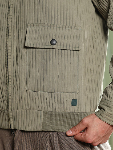 Take 2 Zip-Front Crushed-Tactile Jacket