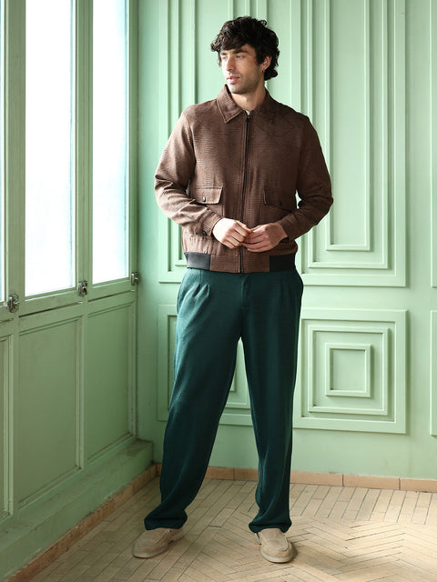 Take 2 Geometric-Jacquard Zip-Front Jacket