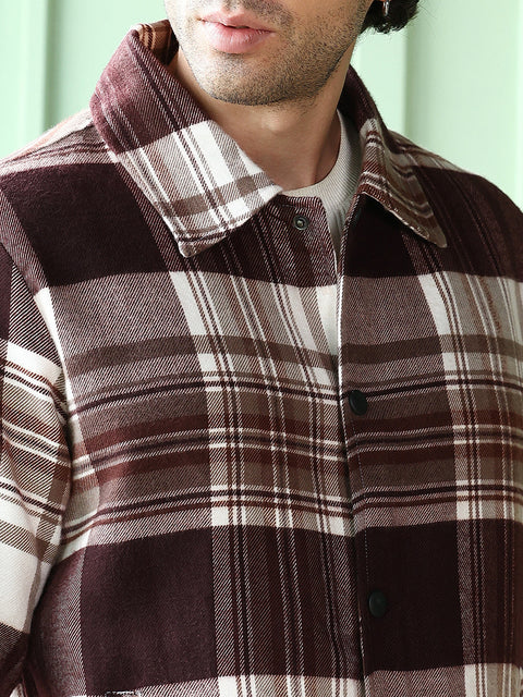 Runway Gods Brushed-Plaid Bomber Jacket