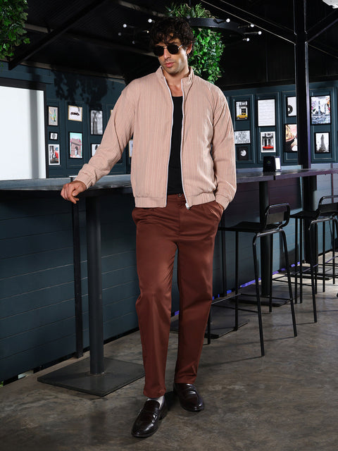 Iconic Everyday Rope-Tactile Bomber Jacket