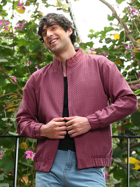 Chaos Gridveil-Jacquard Bomber Jacket