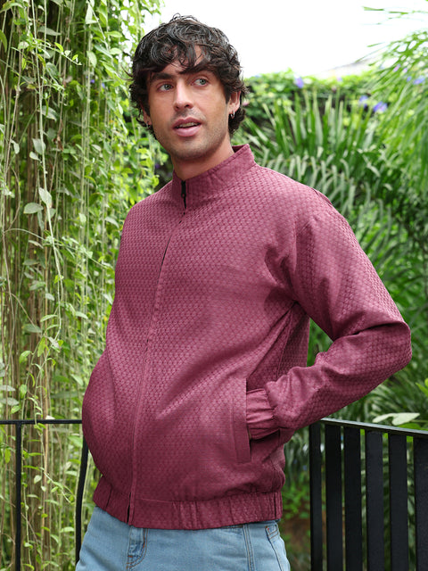 Chaos Gridveil-Jacquard Bomber Jacket