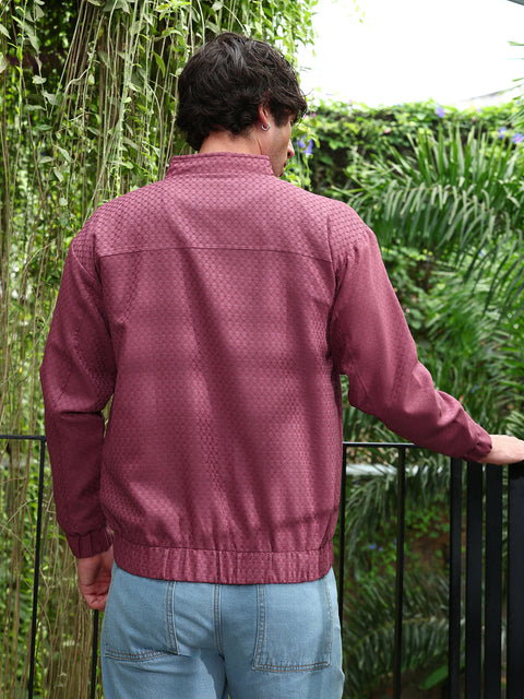 Chaos Gridveil-Jacquard Bomber Jacket