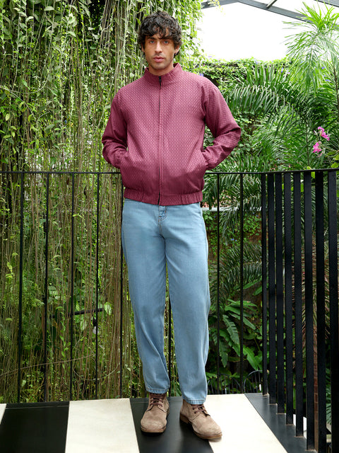 Chaos Gridveil-Jacquard Bomber Jacket