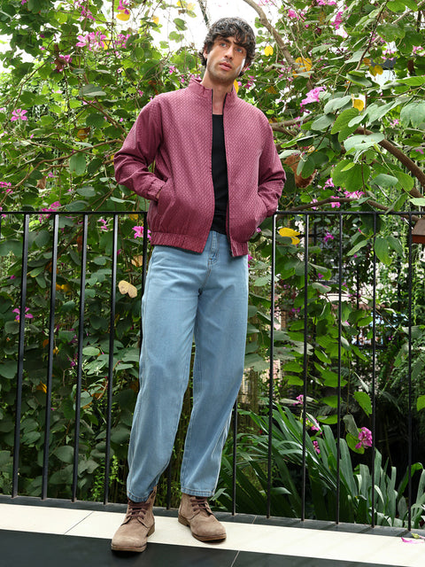 Chaos Gridveil-Jacquard Bomber Jacket