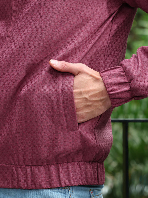 Chaos Gridveil-Jacquard Bomber Jacket