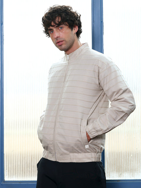 Interim Pinline-Jacquard Bomber Jacket