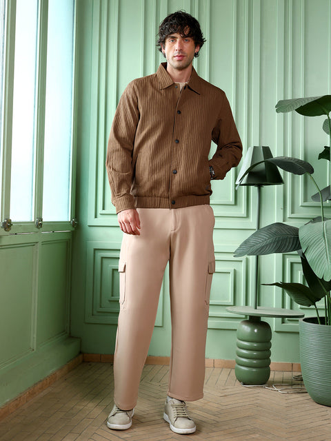 Iconic Everyday Zip-Front Crushed-Tactile Jacket