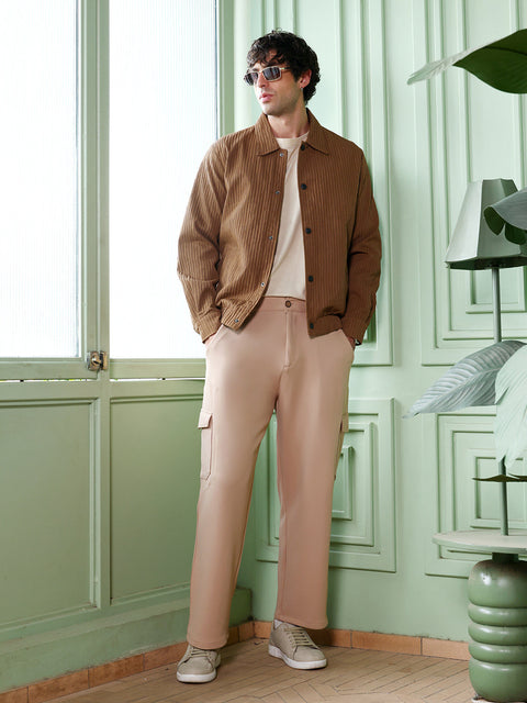 Iconic Everyday Zip-Front Crushed-Tactile Jacket
