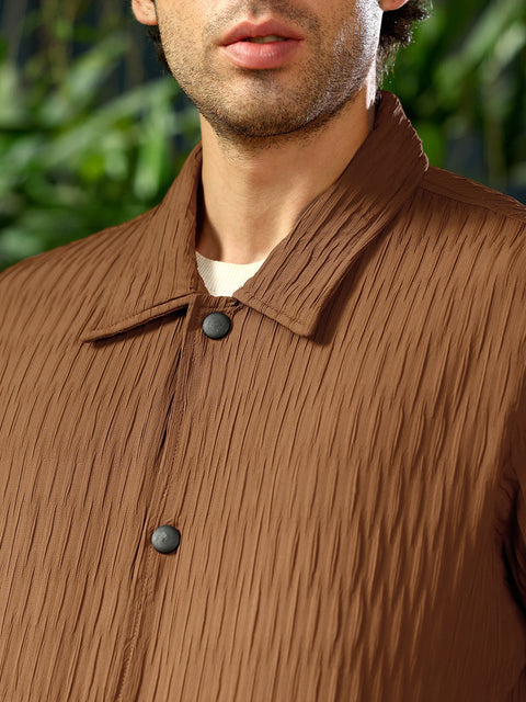 Just Be Crease-Tactile Bomber Jacket