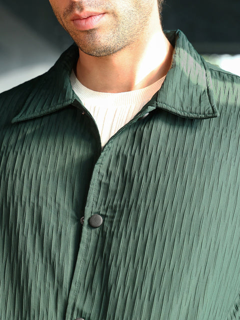 Just Be Crease-Tactile Bomber Jacket