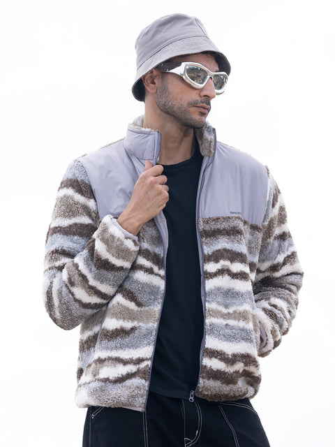 Game Face Camouflage Sherpa Zip-Front Jacket