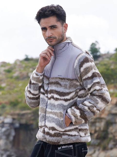 Game Face Camouflage Sherpa Zip-Front Jacket