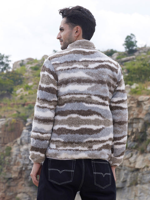 Game Face Camouflage Sherpa Zip-Front Jacket