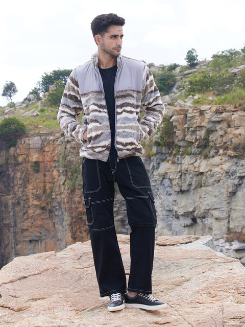 Game Face Camouflage Sherpa Zip-Front Jacket