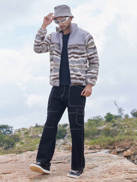 Game Face Camouflage Sherpa Zip-Front Jacket